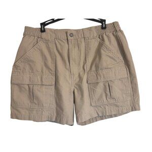 Redhead Beachcomber Short Size 38 Elastic Waist Relaxed Fit NWT $25 Beige Tan